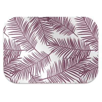 Chair mat floor panels protector purple leaves