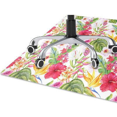 Chair mat exotic hibiscus