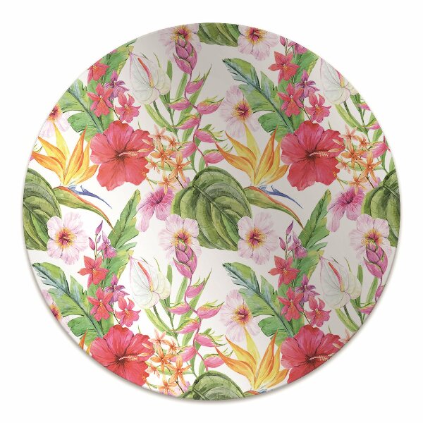 Chair mat exotic hibiscus