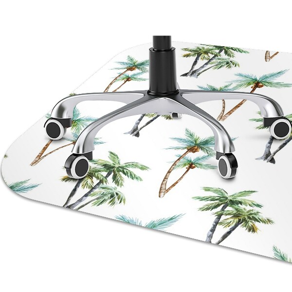 Desk chair mat palm mural