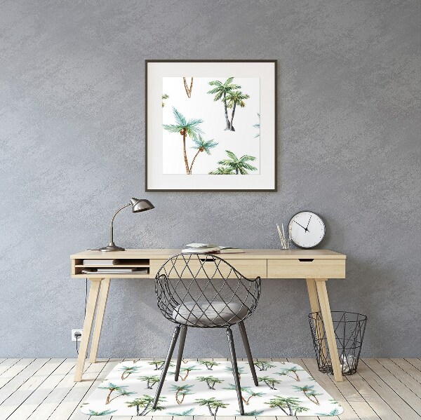 Desk chair mat palm mural