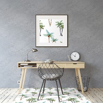 Desk chair mat palm mural