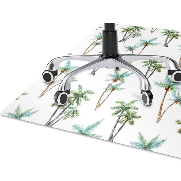 Desk chair mat palm mural