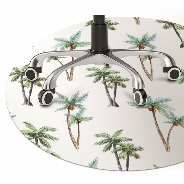 Desk chair mat palm mural