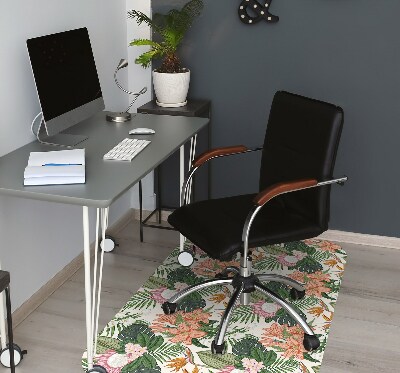 Computer chair mat flowers mural