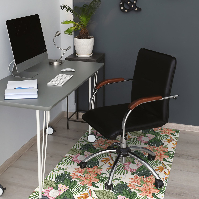 Computer chair mat flowers mural