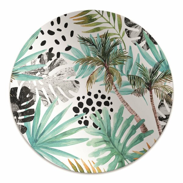 Office chair floor protector Palm trees and leaves