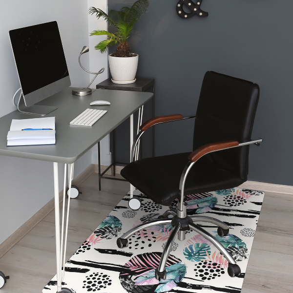 Office chair floor protector Abstraction jungle