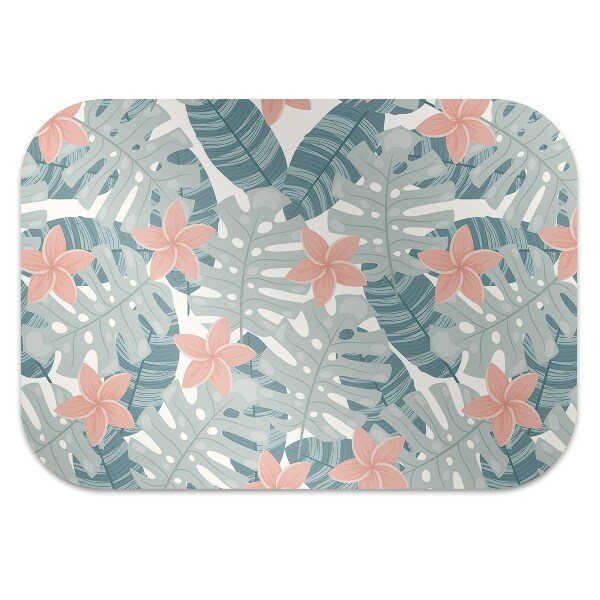Chair mat floor panels protector tropical mural
