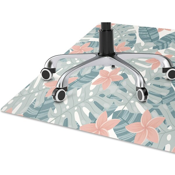 Chair mat floor panels protector tropical mural