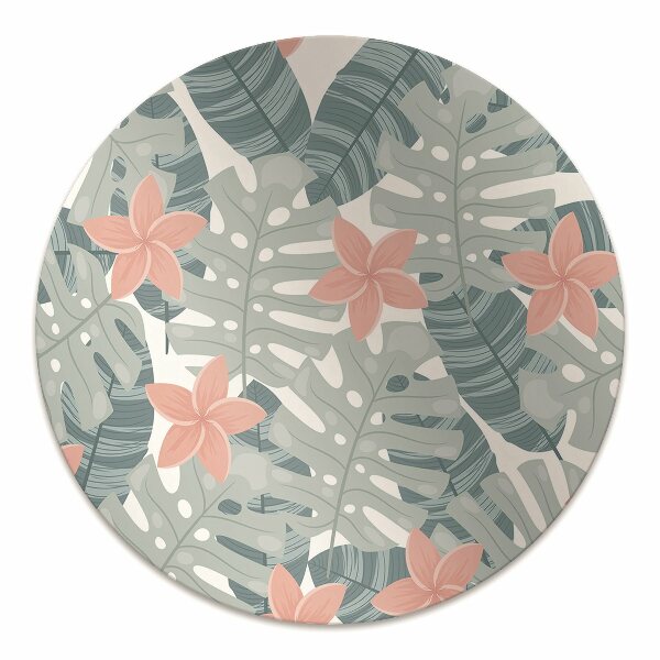 Chair mat floor panels protector tropical mural