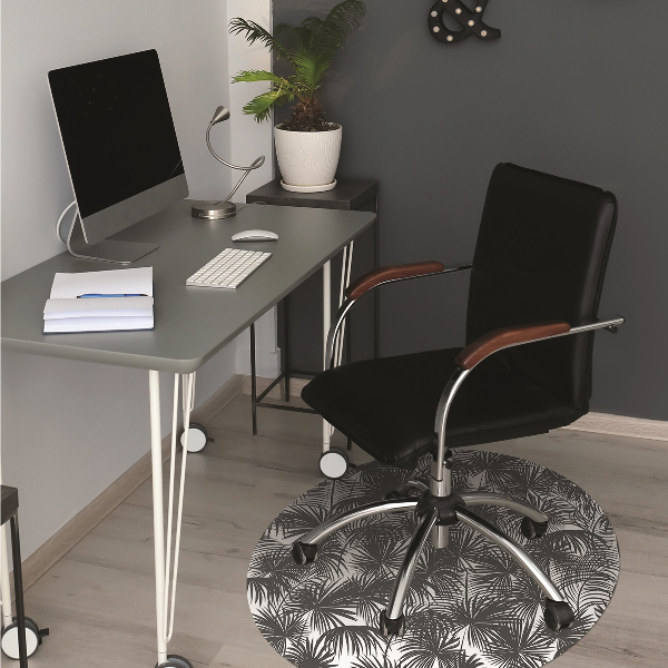 Computer chair mat black palm