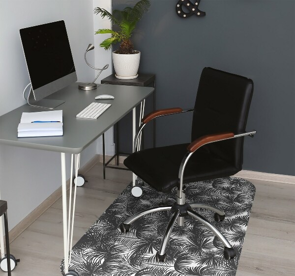 Computer chair mat black palm