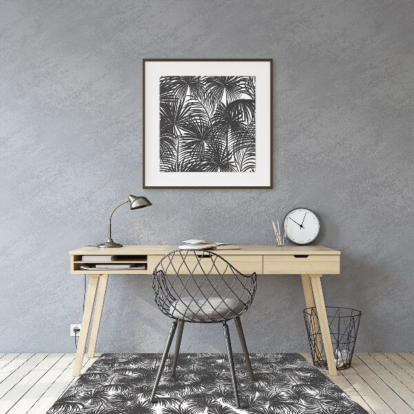 Computer chair mat black palm