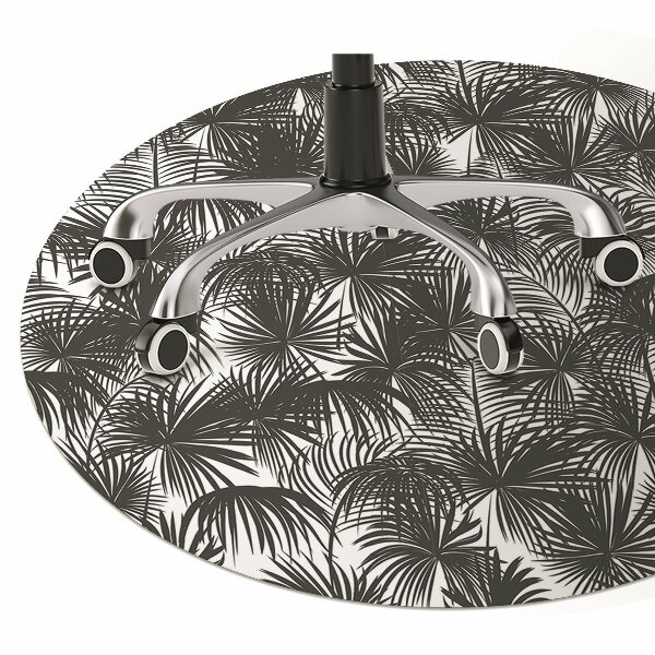 Computer chair mat black palm