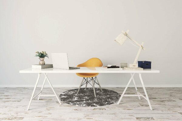 Computer chair mat black palm