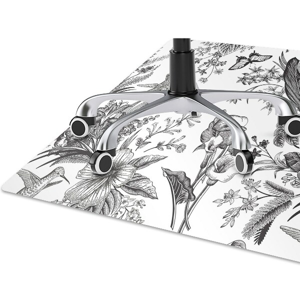 Office chair floor protector Black and white garden