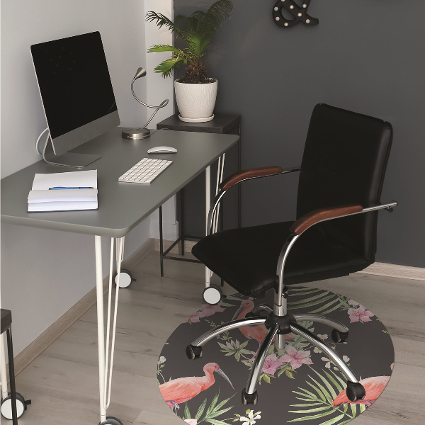 Office chair floor protector black flaming