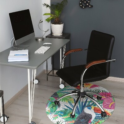 Office chair mat toucans