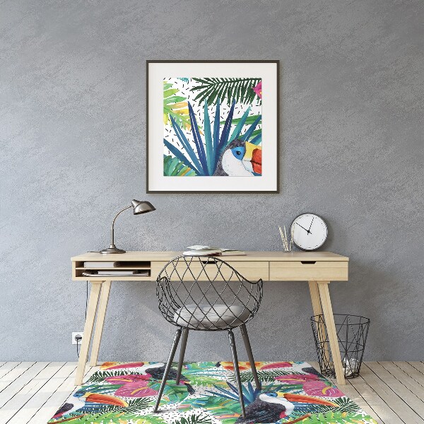 Office chair mat toucans