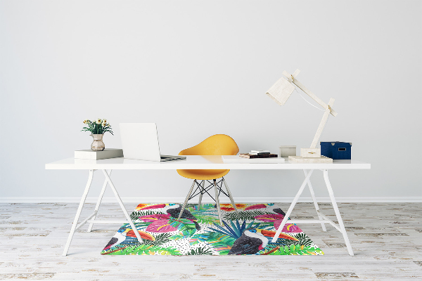 Office chair mat toucans