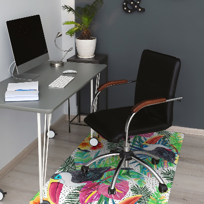 Office chair mat toucans