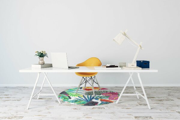 Office chair mat toucans