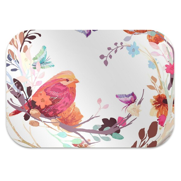 Office chair mat Birds on a branch