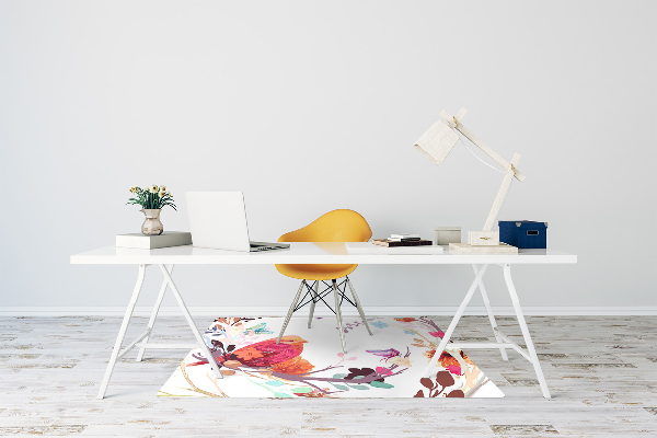 Office chair mat Birds on a branch