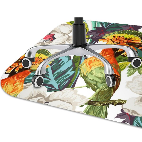 Chair mat floor panels protector exotic birds