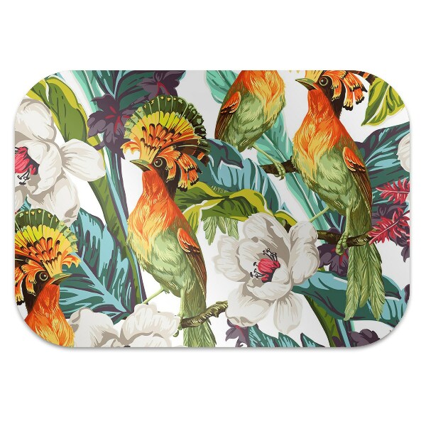 Chair mat floor panels protector exotic birds