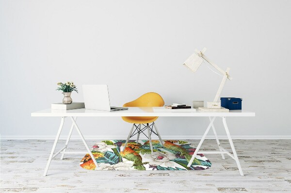 Chair mat floor panels protector exotic birds