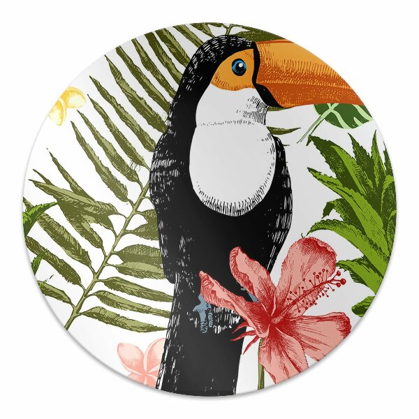 Office chair floor protector Toucan and Pineapple