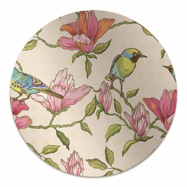 Office chair floor protector Flowers and Birds