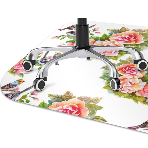Office chair mat Birds on a branch