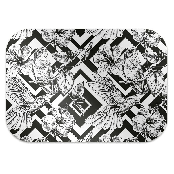 Office chair mat hummingbirds