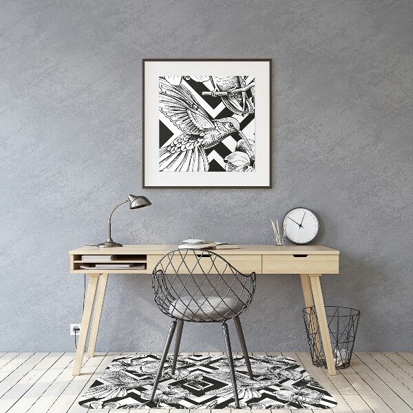Office chair mat hummingbirds