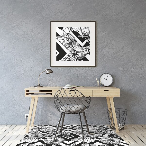 Office chair mat hummingbirds