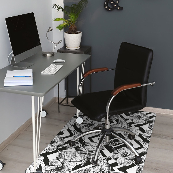 Office chair mat hummingbirds