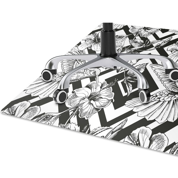 Office chair mat hummingbirds