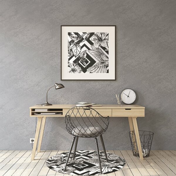 Office chair mat hummingbirds
