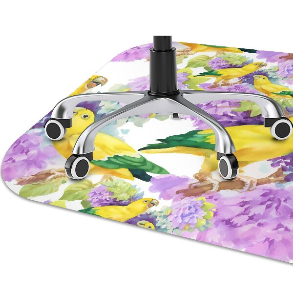 Computer chair mat yellow parrot