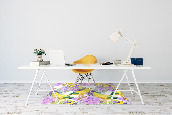 Computer chair mat yellow parrot