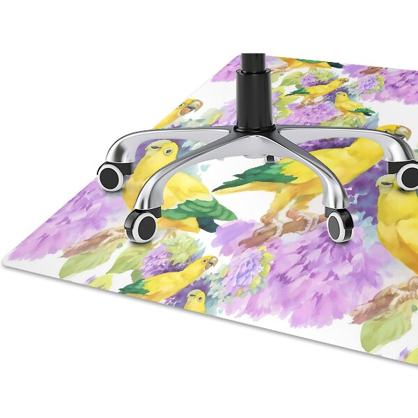 Computer chair mat yellow parrot