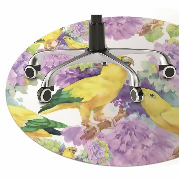 Computer chair mat yellow parrot