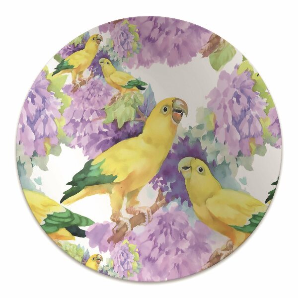 Computer chair mat yellow parrot