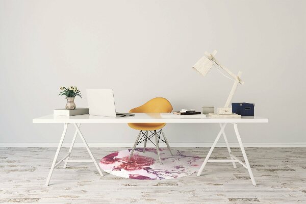 Office chair mat purple birds