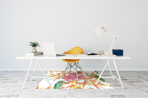 Computer chair mat summer birds
