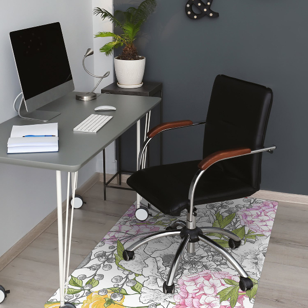 Office chair mat birds