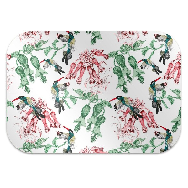 Desk chair mat Herbs and Birds